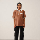 Collar Walli Brown T-Shirt