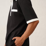 Collar Walli Black T-Shirt